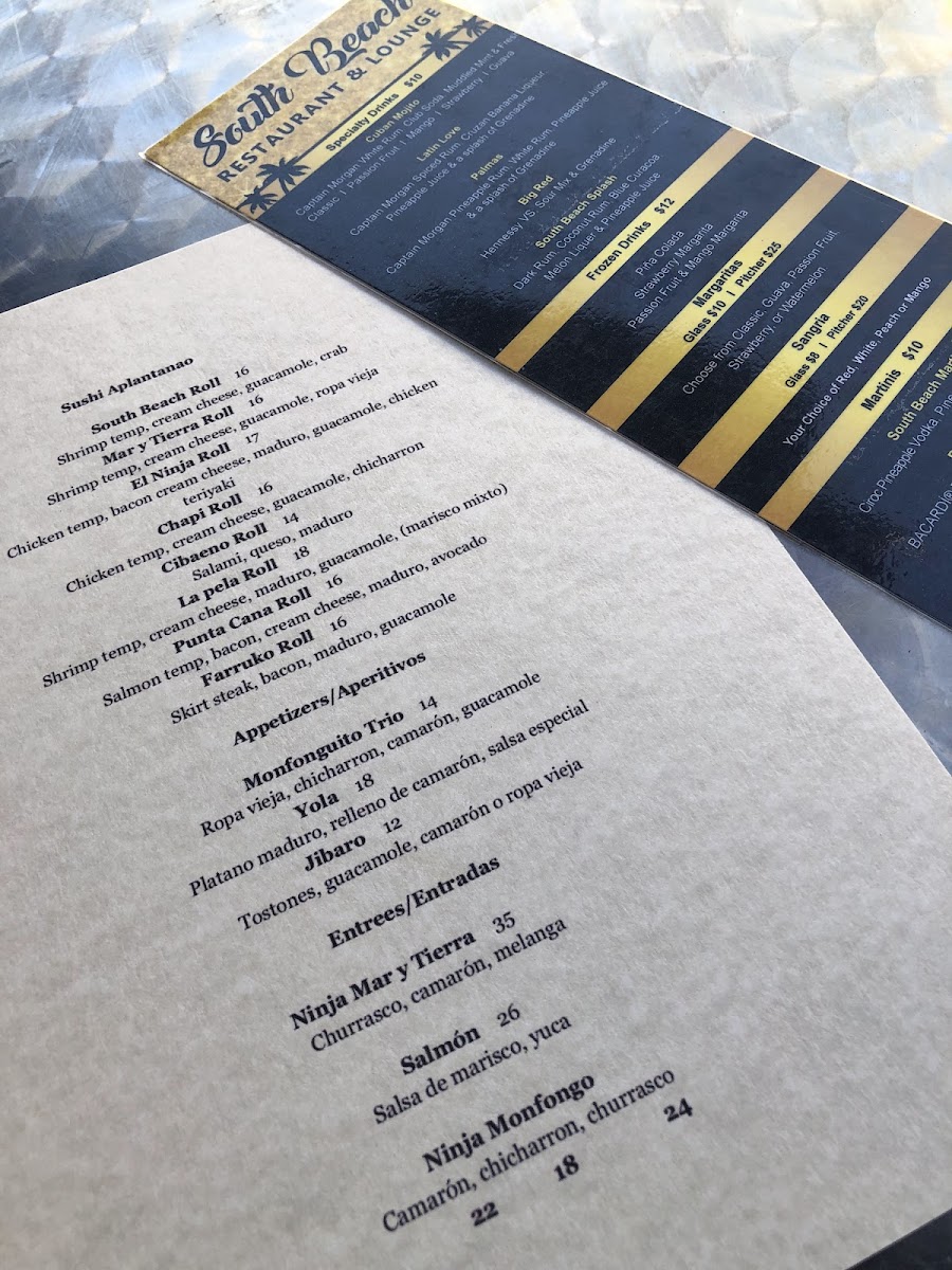 South Beach Restaurant & Lounge Menu-1